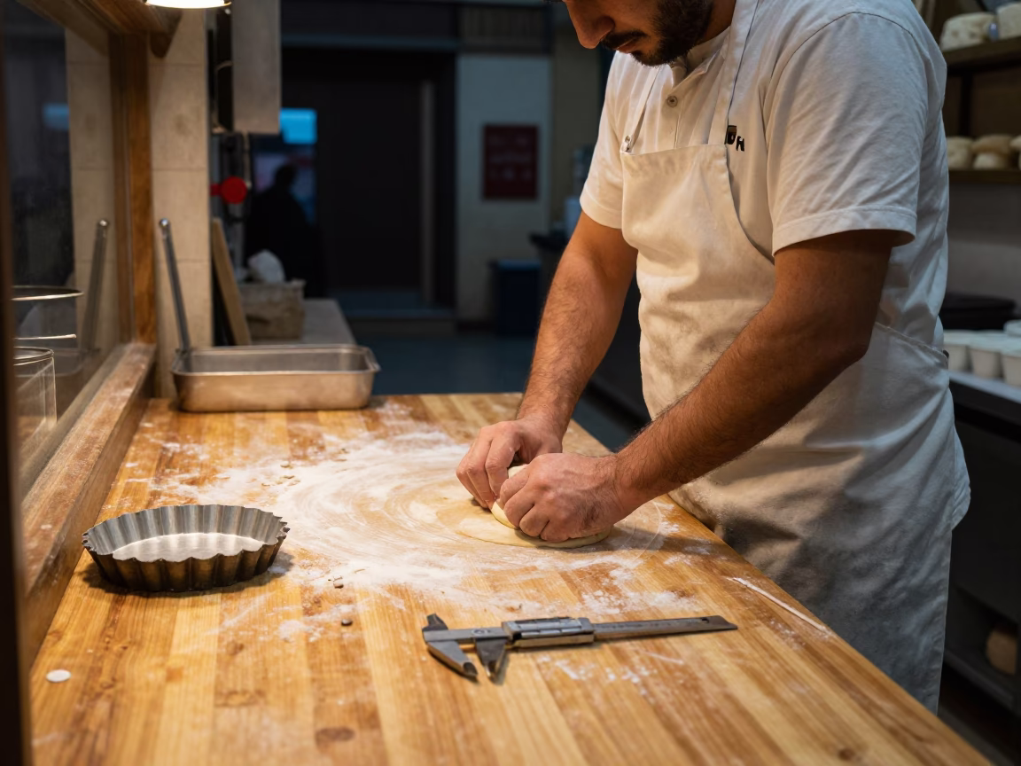 Midnight Bakery Interior in Cairo Egypt with Baker and Baking Tools in in Cairo, Egypt