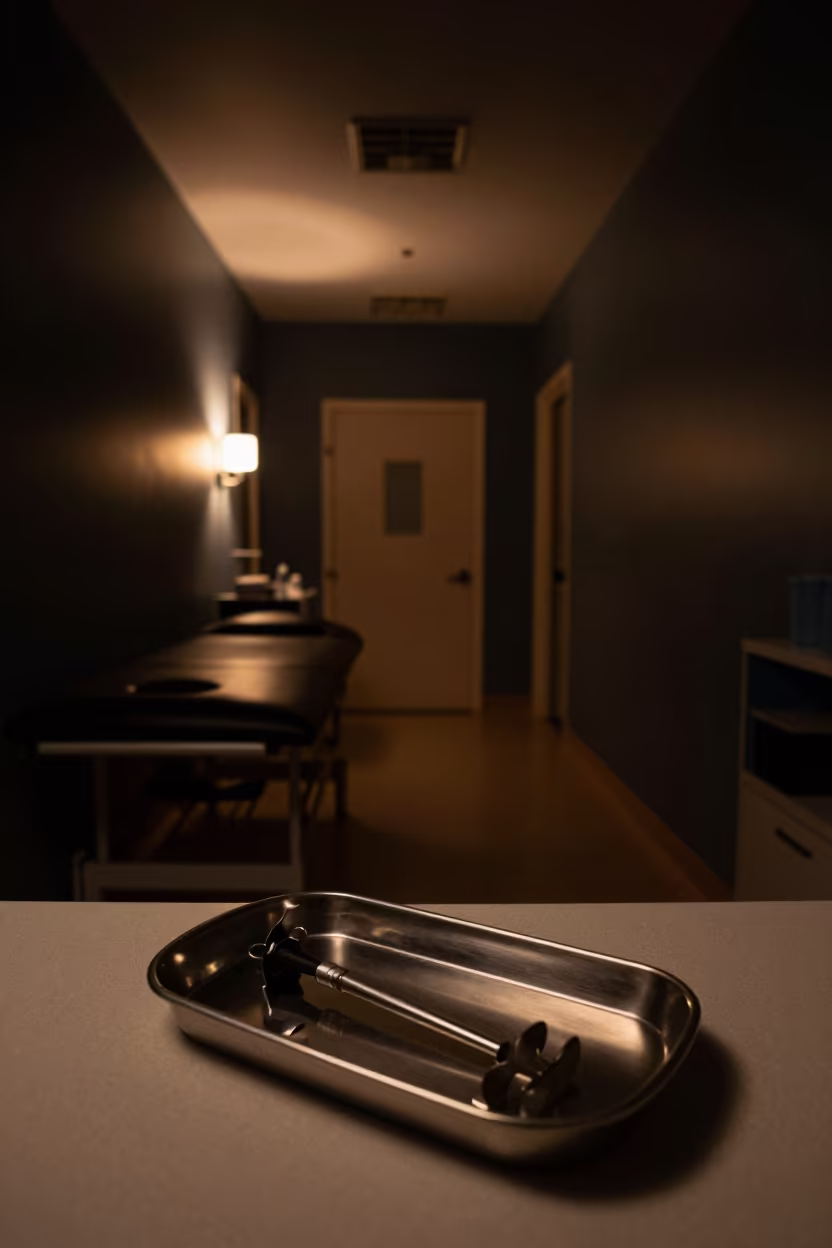 Midnight Bronchoscopy Tray in Rehab Room in inside a rehabilitation therapy room in Pittsburgh