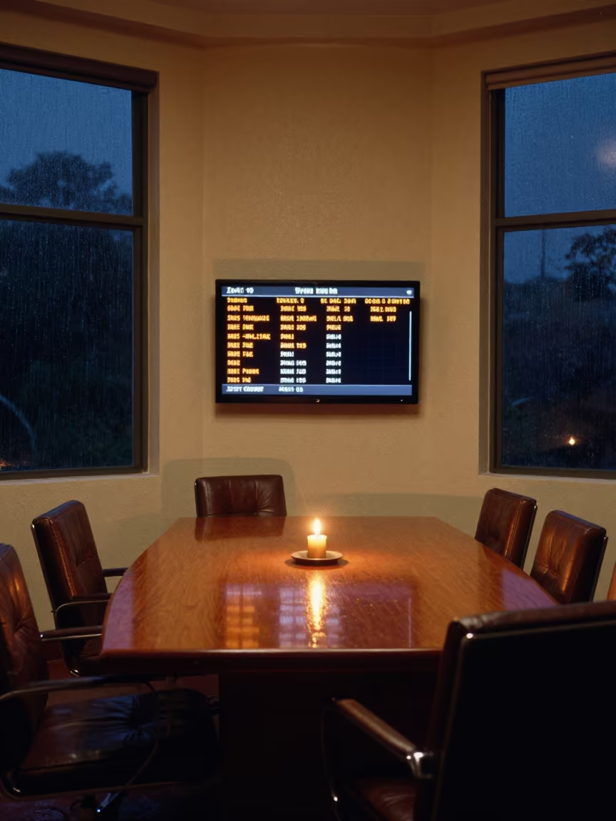 Midnight Call Queue Dashboard in Jamnagar Boardroom in at a boardroom table before a meeting in Jamnagar