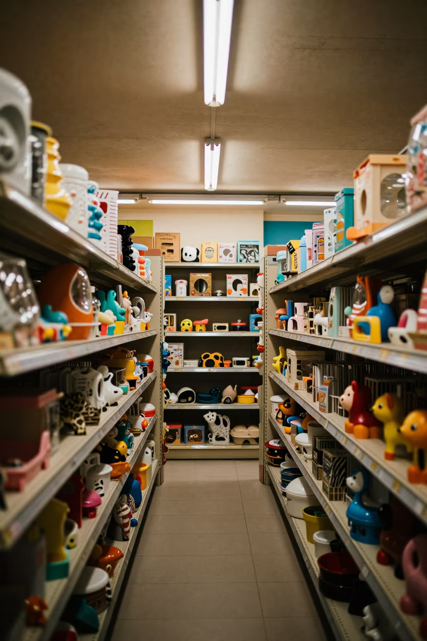 Midnight Cat Toy Library Jhansi Pet Store in inside a pet store aisle in Jhansi