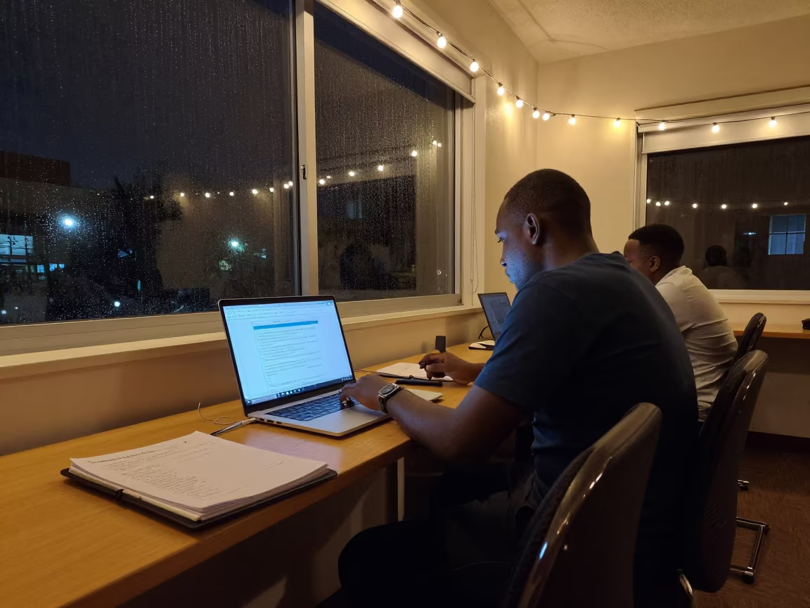 Midnight Compliance Training Station in Dabou Office in inside an open-plan office bay in Dabou