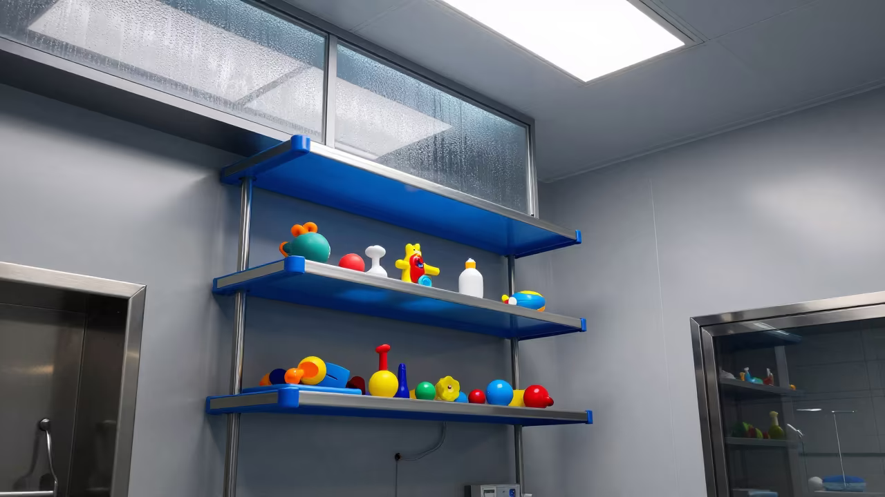 Midnight Distraction Shelf in Athens Surgical Prep in in a surgical prep area in Thisio, Athens