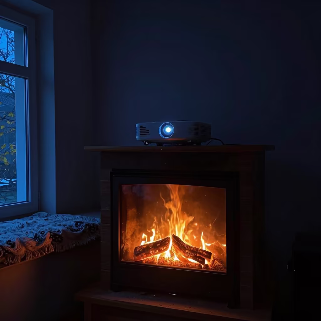 Midnight Embers Glow on Ekibastuz Window Seat in on a window seat in Ekibastuz