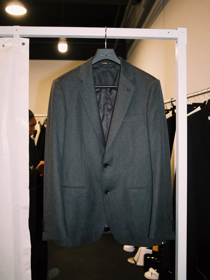 Midnight Fashion Week Gitega Backstage Neon in under runway rehearsal lights in Gitega