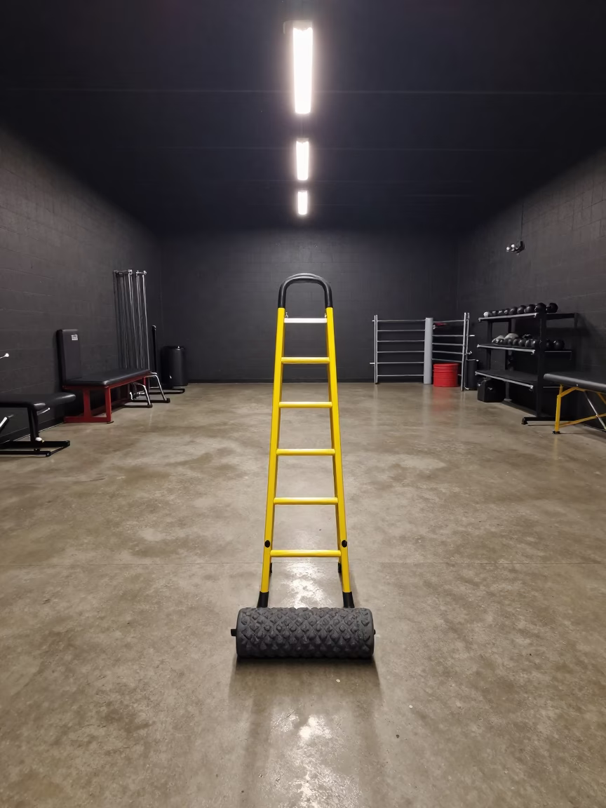 Midnight Gym Recovery Speed Ladder Cup Atlanta in inside a recovery lounge beside foam rollers in Atlanta