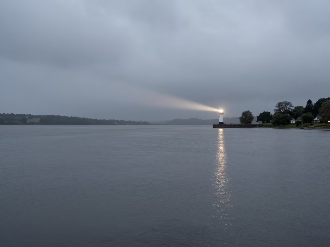 Midnight Lake Sweep Over Cardiff November Sky in near Cardiff