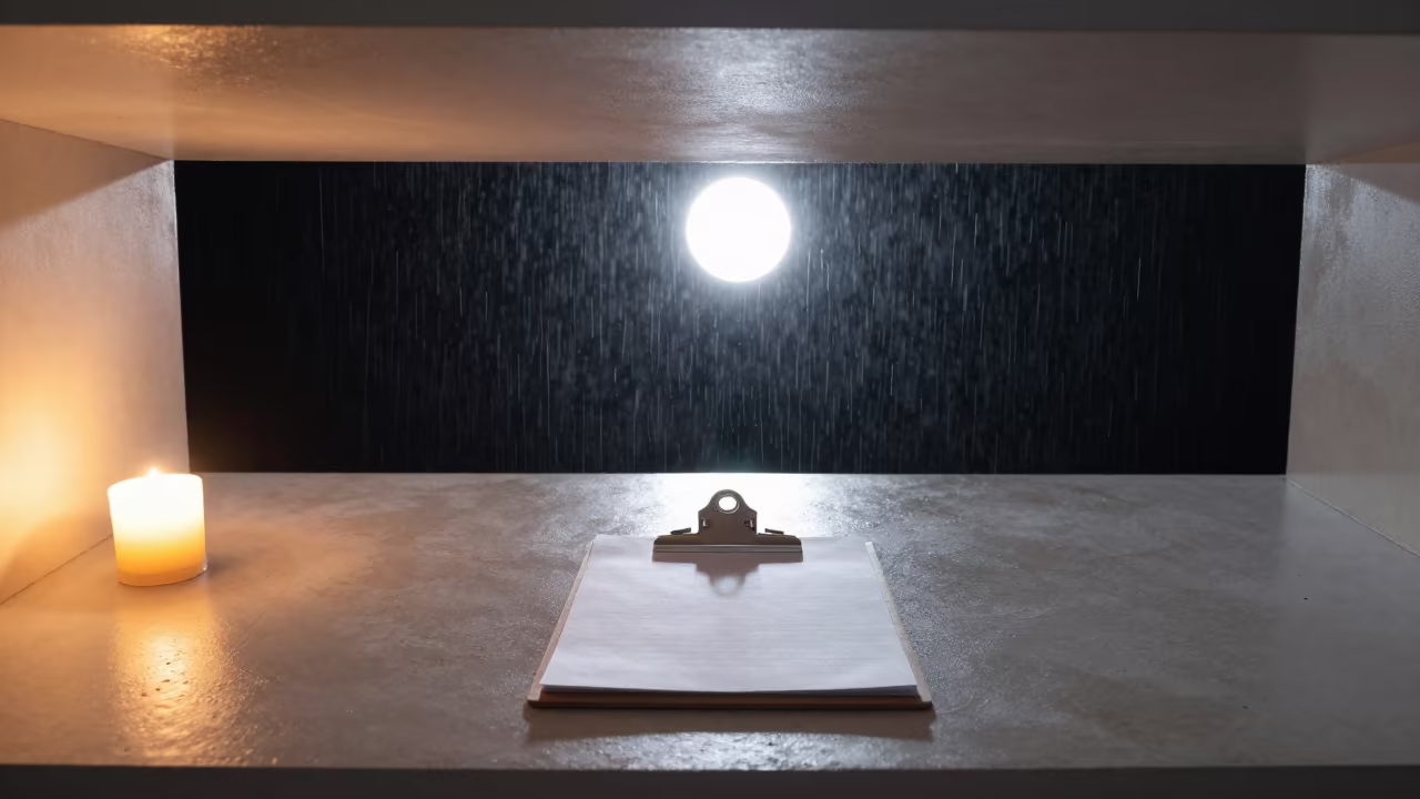 Midnight Library Clipboard Shelf with Second Sun in on a dusty library table near Barranquilla