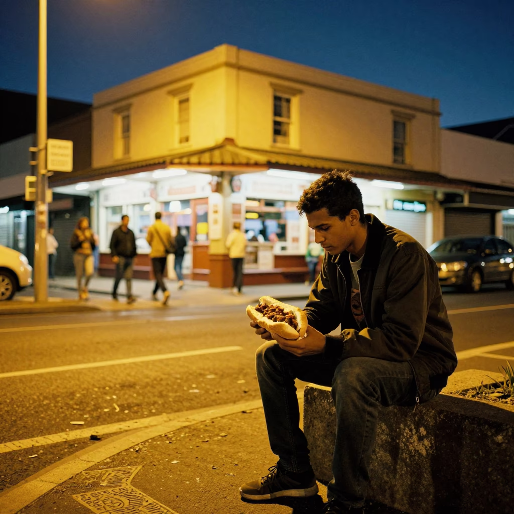 Midnight Light on Food Scene in Cape Town in in Cape Town, South Africa