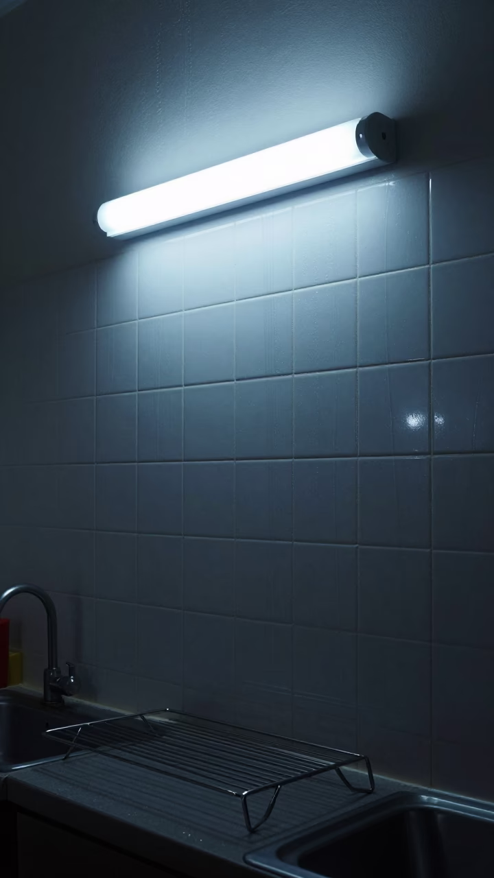 Midnight Light on Interior Home in Kolkata in in Kolkata, India