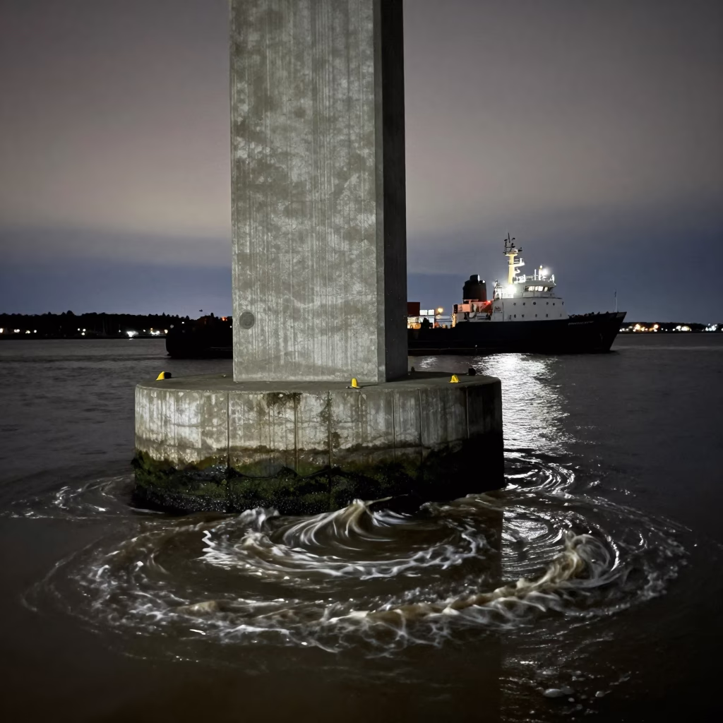 Midnight Light on Research Vessel in Halifax in in Halifax, Nova Scotia, Canada