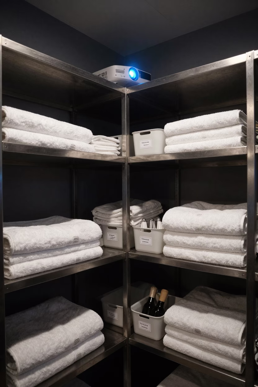 Midnight Linen Closet in Jizzakh Hotel Lobby in inside a hotel lobby in Jizzakh