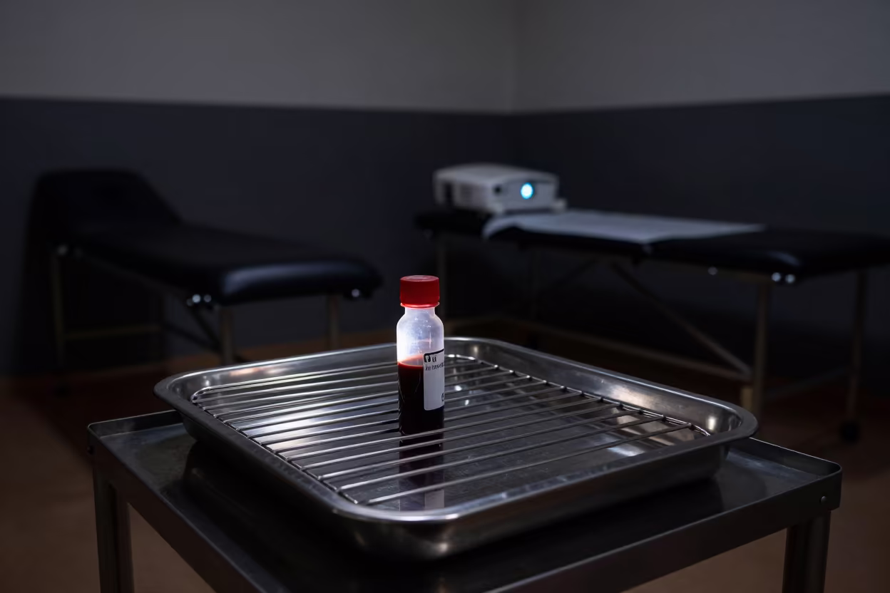 Midnight Medical Blood Culture Bottle Cradle in Yaounde in inside a recovery area with treatment stations aligned in Yaounde