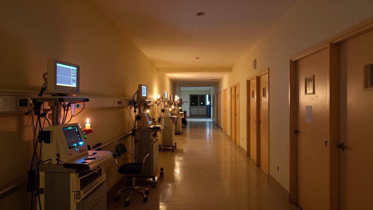 Midnight Nurse Station Jaunpur ICU Handoff in at a nurse station under monitor glow near Jaunpur