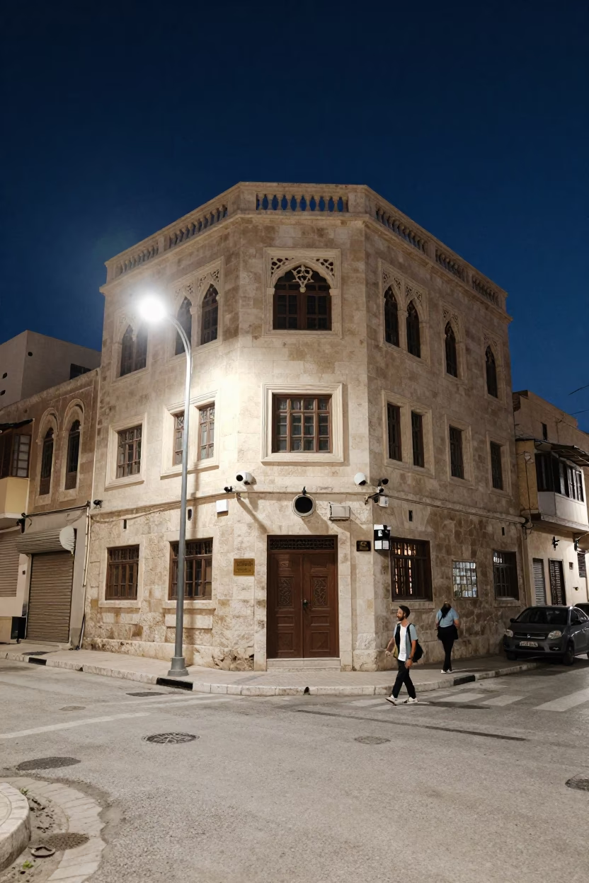 Midnight Street Scene in Amman Jordan with Vintage Architecture and Local Life in in Amman, Jordan
