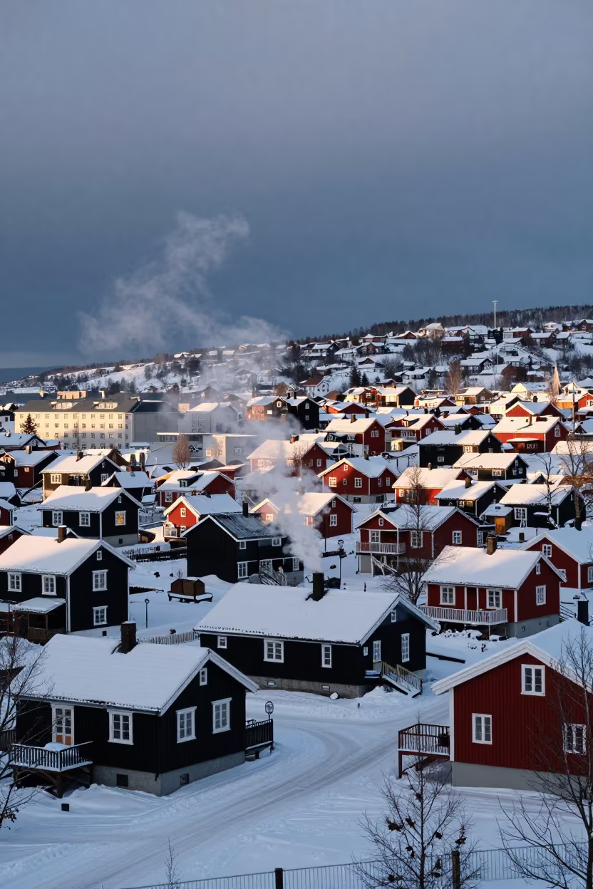 Midnight Sun Village Snow Smoke Oslo in near Oslo