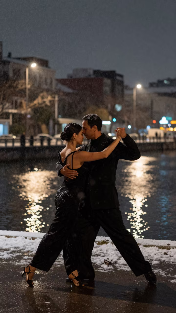 Midnight Tango at Villa Crespo Harbor in at a harbor edge in Villa Crespo, Buenos Aires