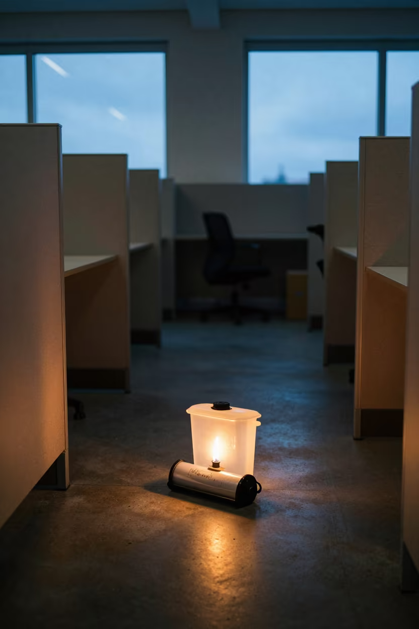 Midnight Toner Tub in Plymouth Office in inside an open-plan office bay in Plymouth