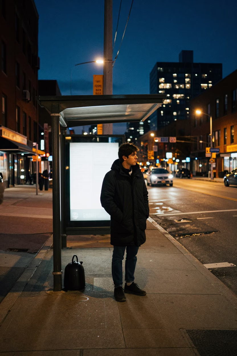 Midnight Toronto Street Scene with Kettle and Urban Details in in Toronto, Ontario, Canada