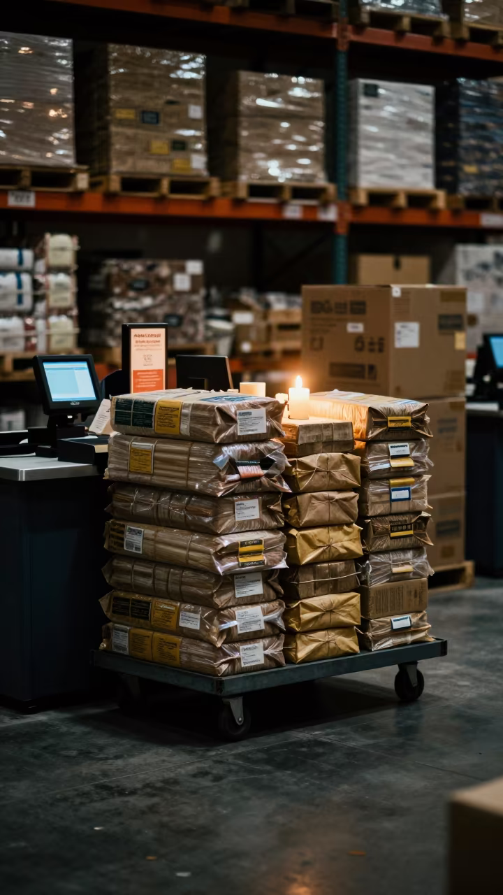 Midnight Wholesale Checkout Elazig Candlelight Glow in inside a storefront prepared for opening in Elazığ