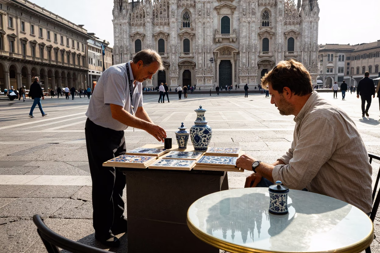 Milan Early Afternoon at The Early Afternoon Light in in Milan, Italy
