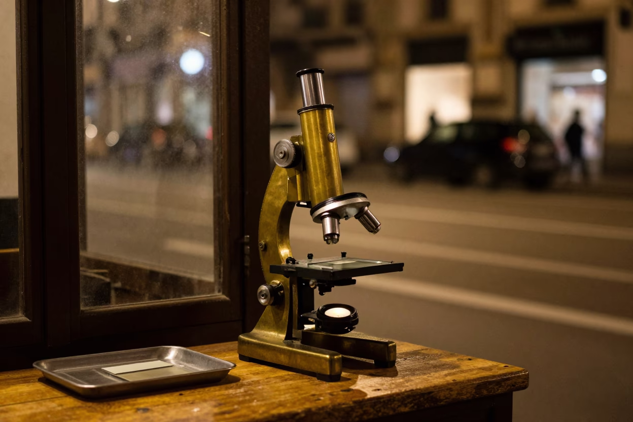 Milan Urban Scene at Late At Night Light in in Milan, Italy