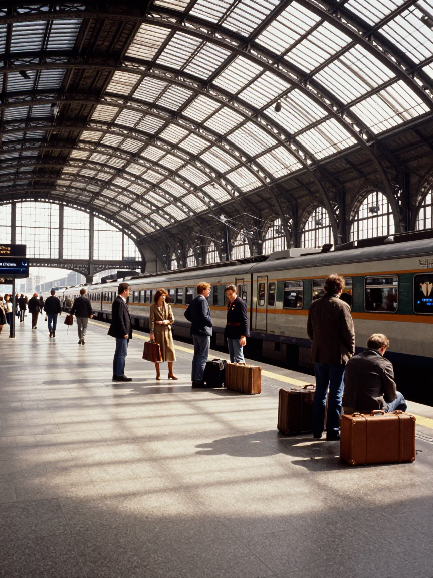 Milano Centrale Station at The Early Afternoon Light in Milan in in Milan, Italy