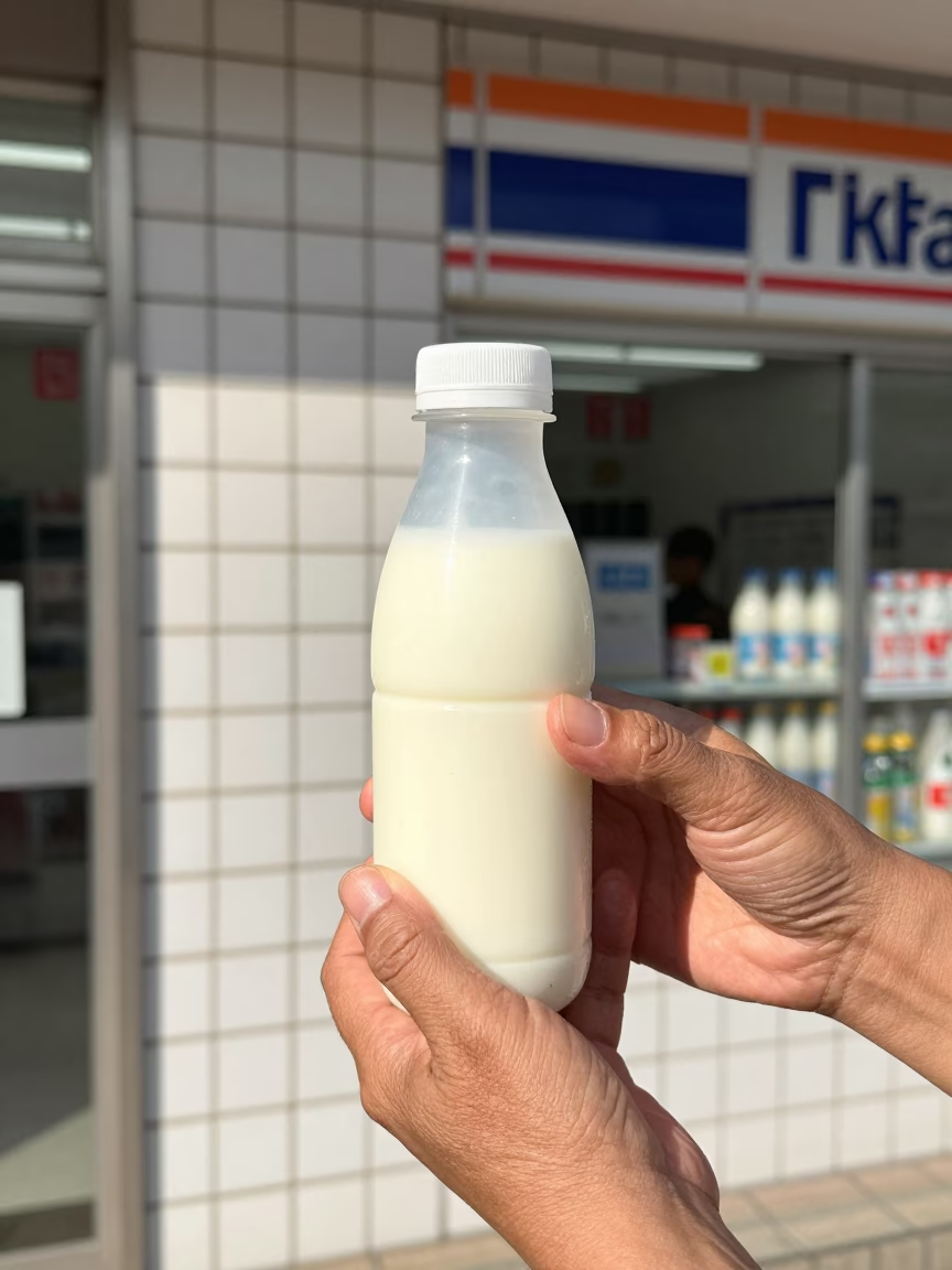Milk Bottle in Fukuoka in in Fukuoka, Japan
