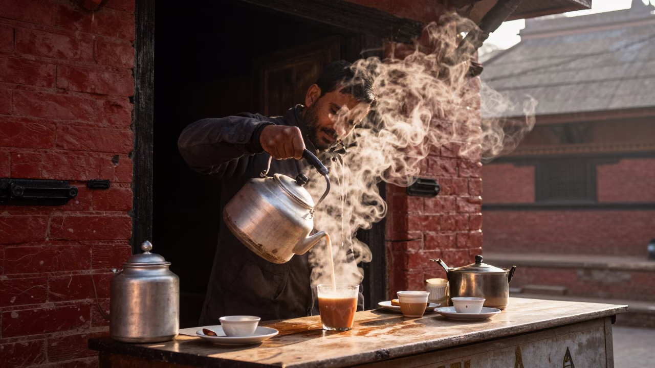 Milk Tea in Kathmandu in in Kathmandu, Nepal