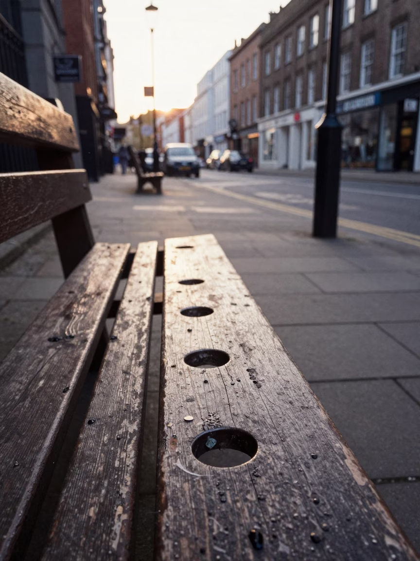 Mineral Rings in Liverpool at As First Light Reaches The Scene in in Liverpool, United Kingdom