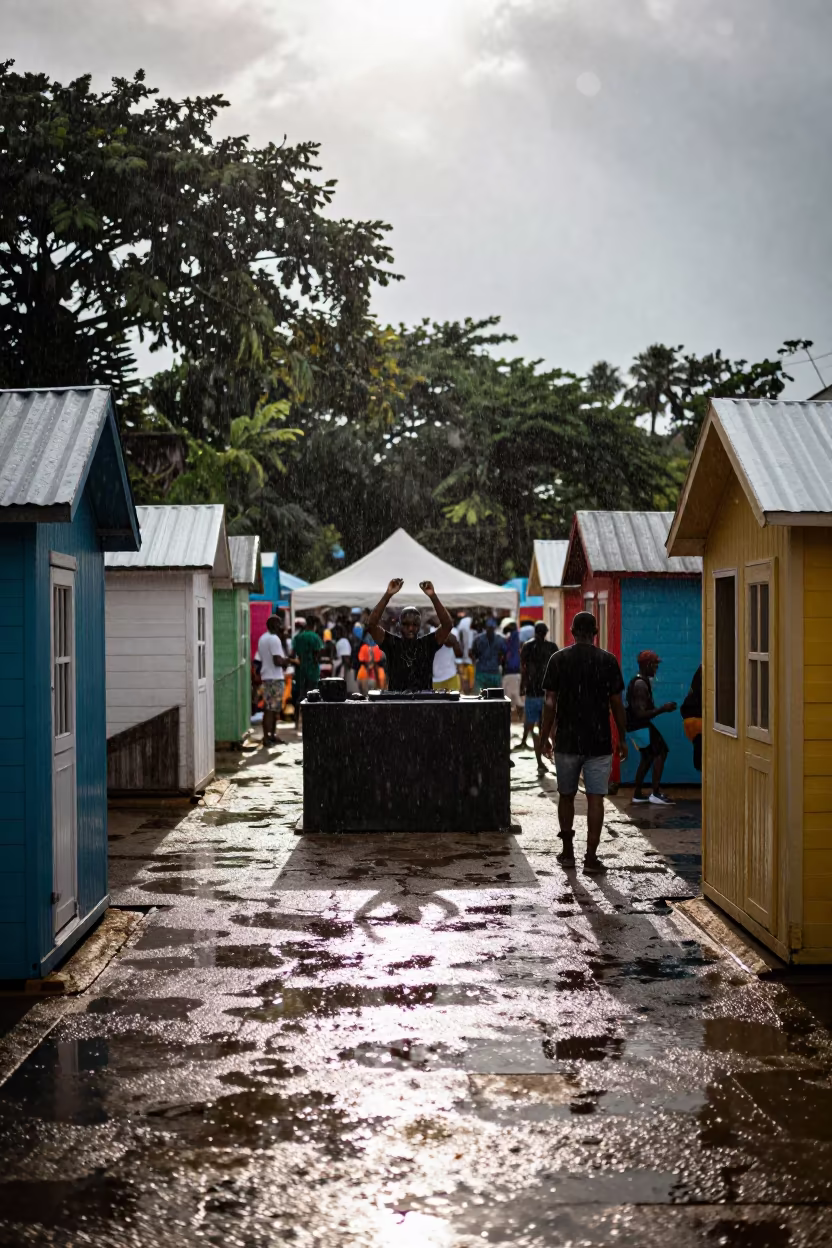 Miniature City DJ Festival Malindi Drizzle in at a public square during a festival in Malindi