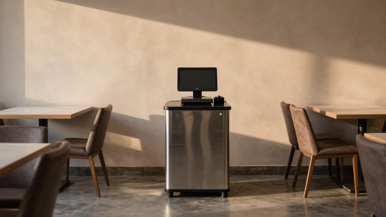 Minibar Scanner Dock Dawn Light Swabi Breakfast Room in inside a breakfast room before opening in Swabi