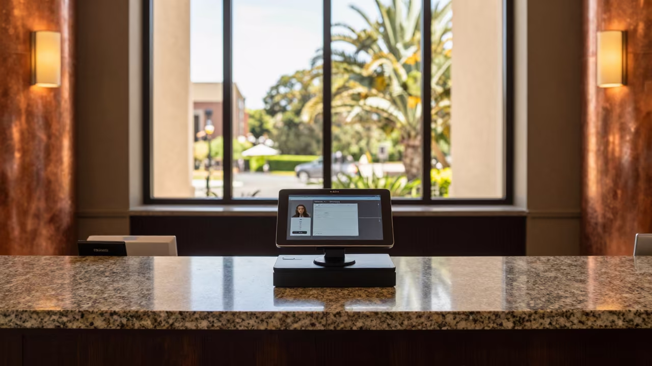 Minibar Scanner Dock in Geelong Hotel Lobby in inside a hotel lobby in Geelong
