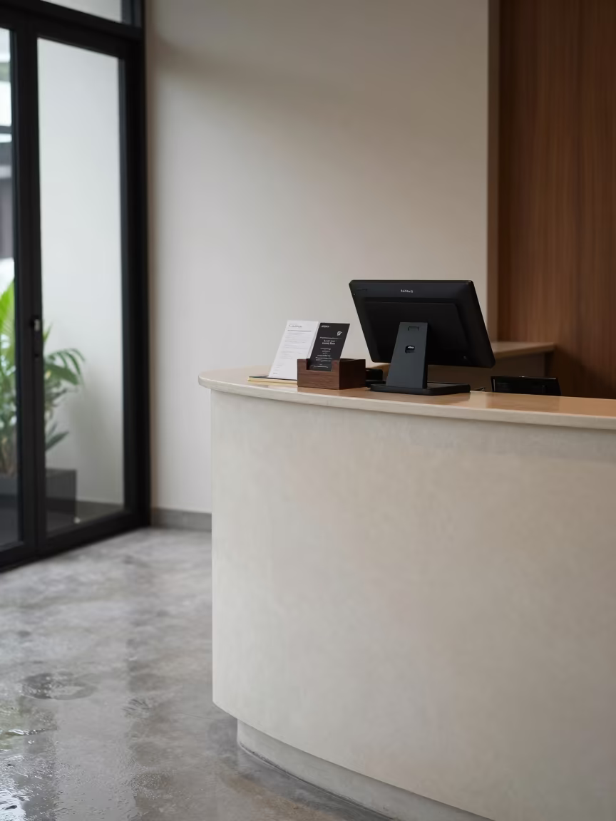 Minibar Scanner Dock in Jakarta Spa Reception in inside a spa reception in Tanah Abang, Jakarta