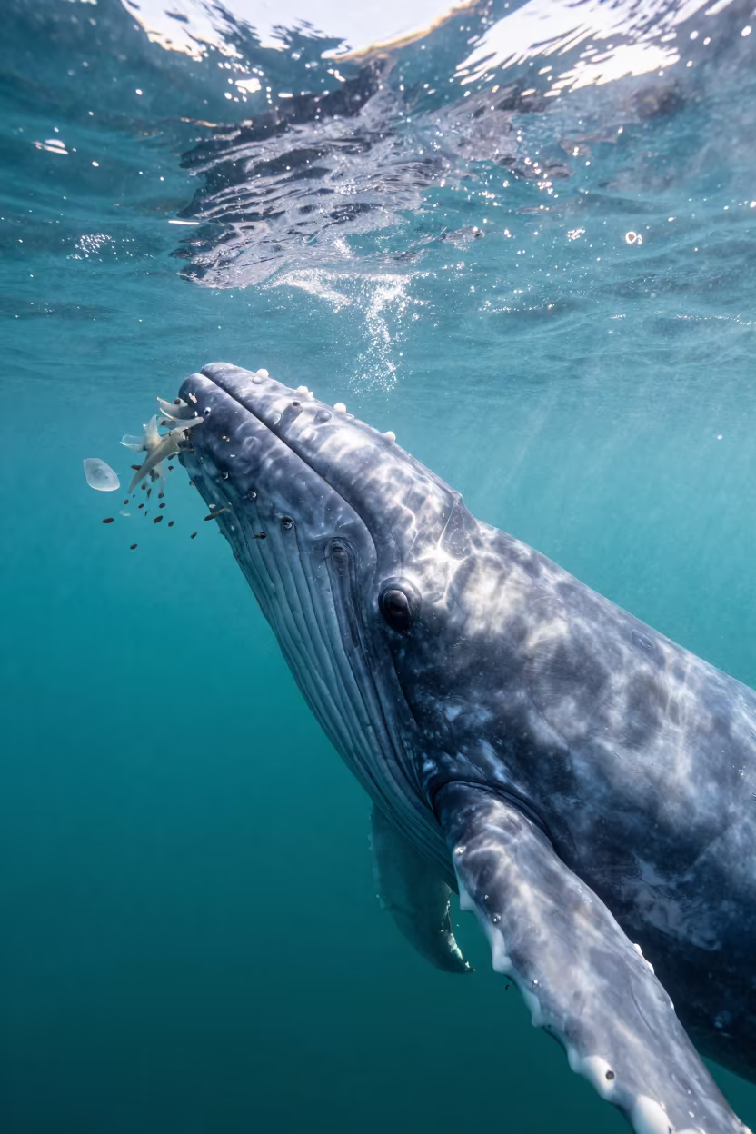 Minke Whale Feeding Near San Francisco in near San Francisco