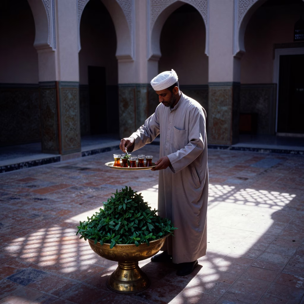 Mint Tea in Marrakech in in Marrakech, Morocco
