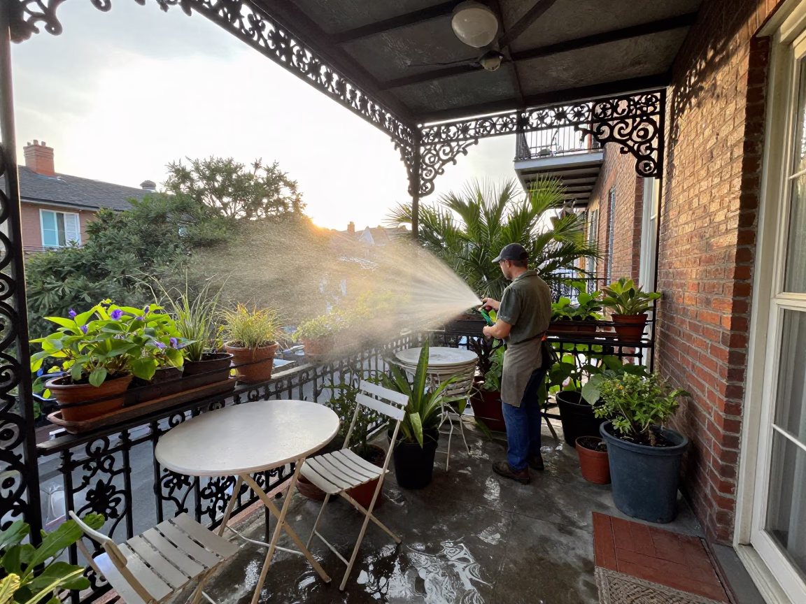 Misting Plants in New Orleans in in New Orleans, Louisiana, United States