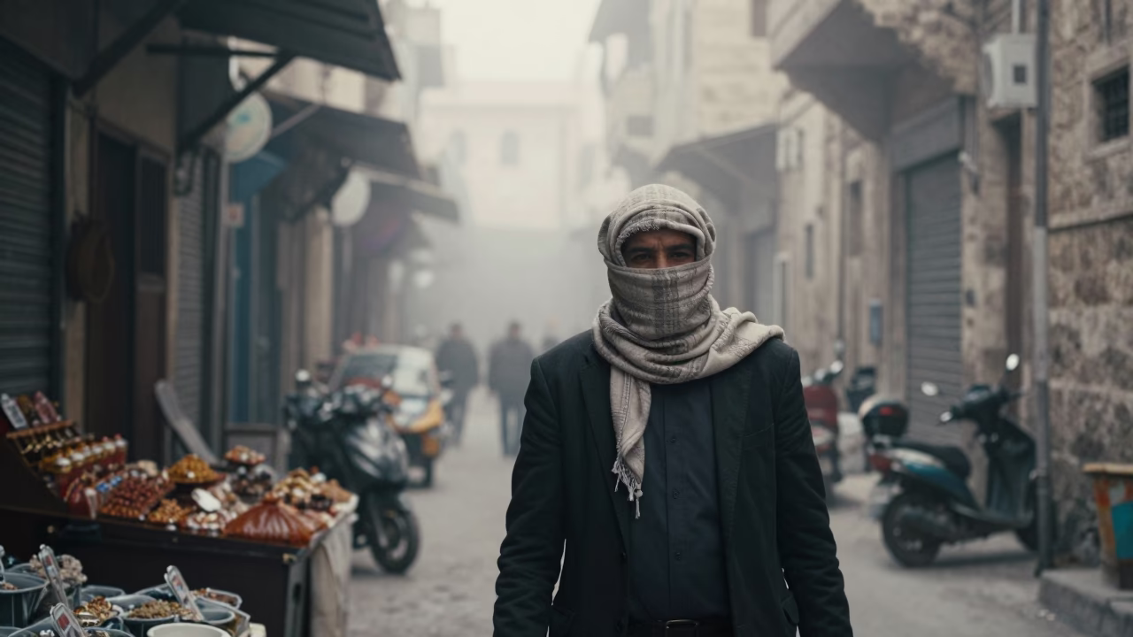 Misty Alley in Beirut in in Beirut, Lebanon