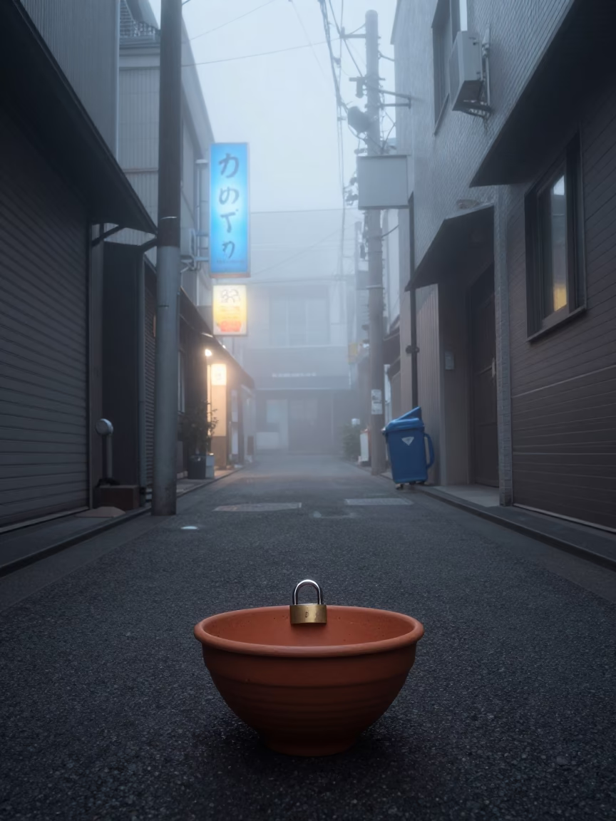 Misty Alley in Sapporo in in Sapporo, Japan