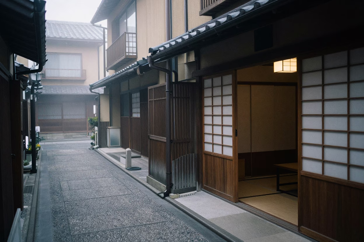 Misty Alley in Tokyo in in Tokyo, Japan