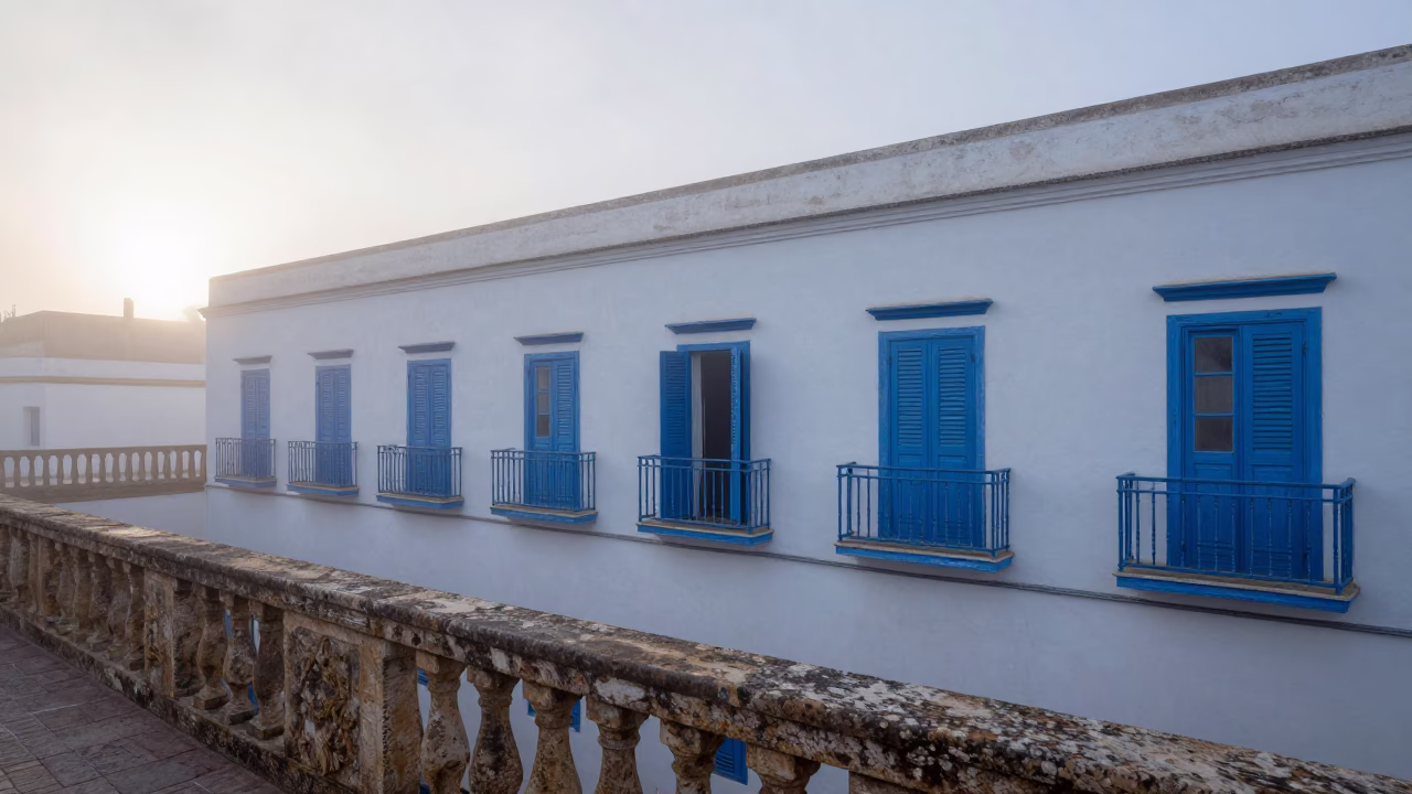 Misty Balcony in Essaouira in in Essaouira, Morocco