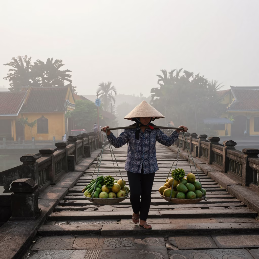 Misty Bridge in Hoi An in in Hoi An, Vietnam