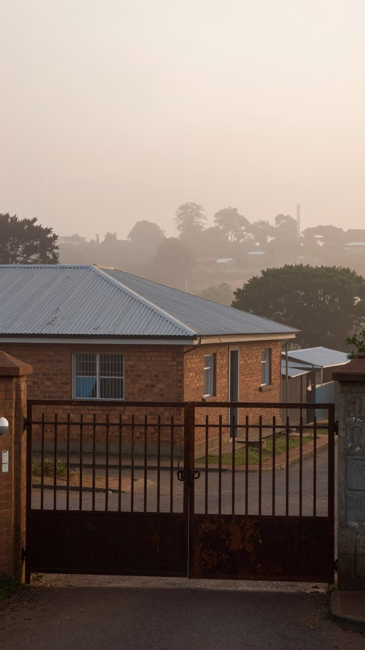 Misty Dawn in Johannesburg in in Johannesburg, South Africa