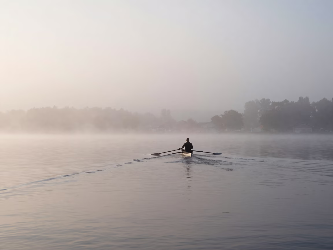 Misty Lake in Stockholm in in Stockholm, Sweden