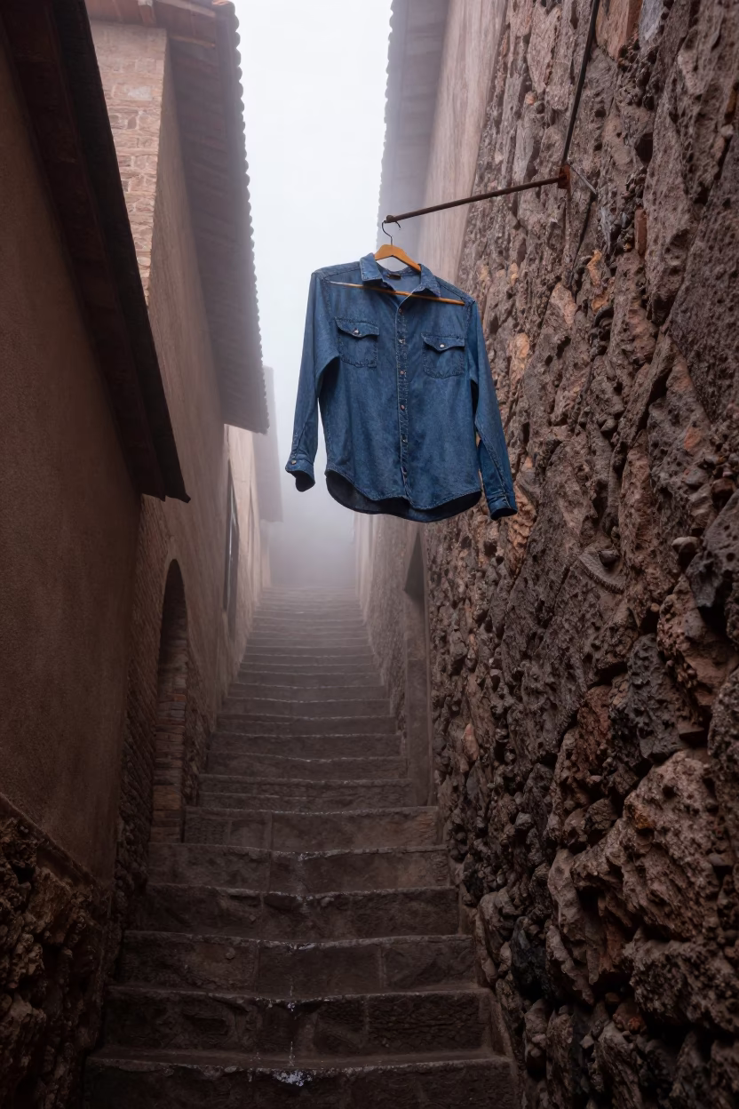 Misty Stairwell in La Paz in in La Paz, Bolivia