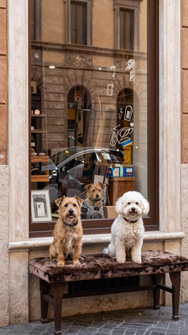 Mixed-breed Dogs in Rome in in Rome, Italy