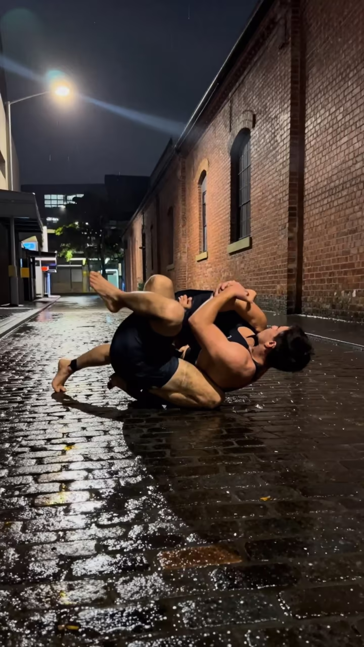 MMA Fighter Moonlight Choke Brisbane Quarter in in the old quarter in Brisbane