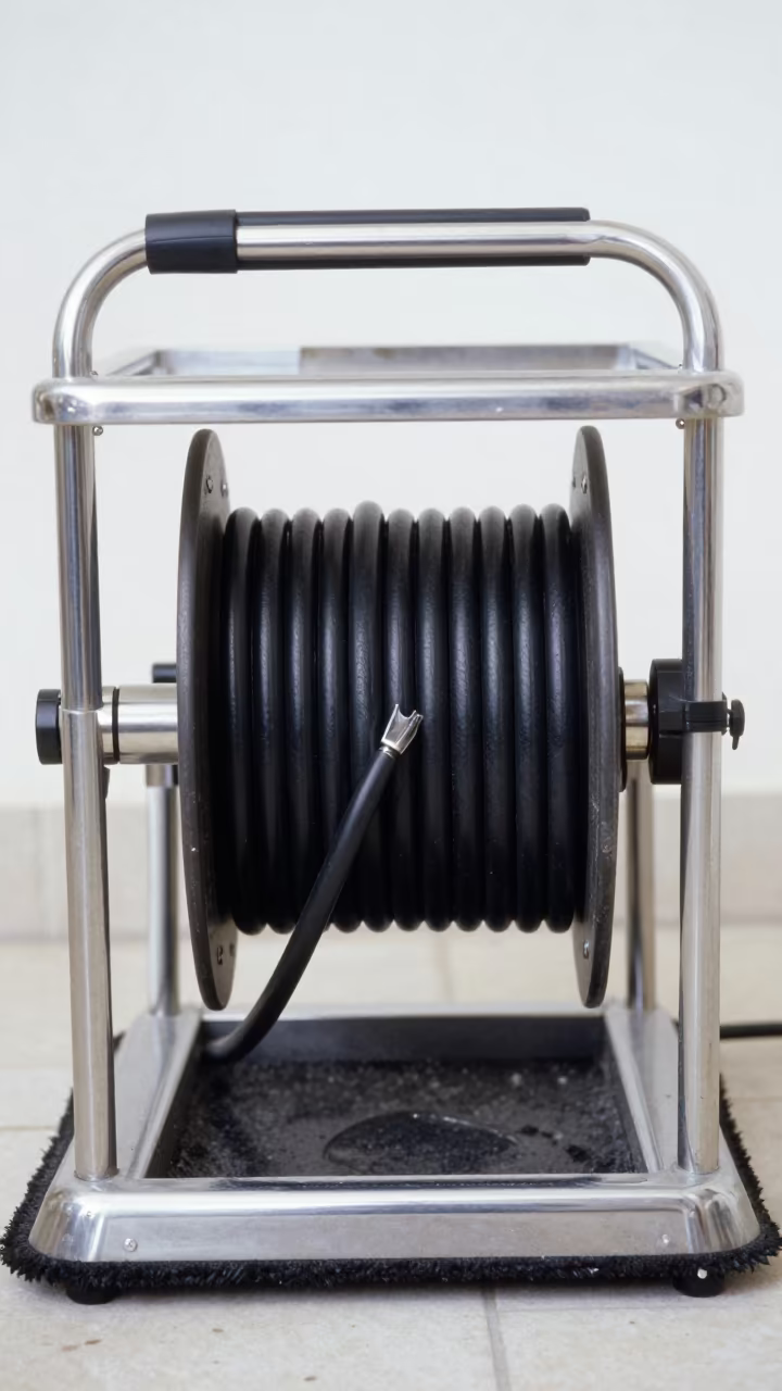 Mobile Groomer Generator Reel in Baghdad Bay in inside a grooming bay in Baghdad