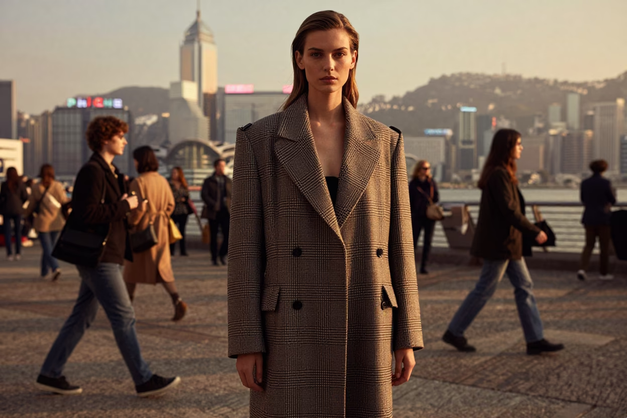 Model at Honeyed Evening Light in Hong Kong in in Hong Kong, Hong Kong