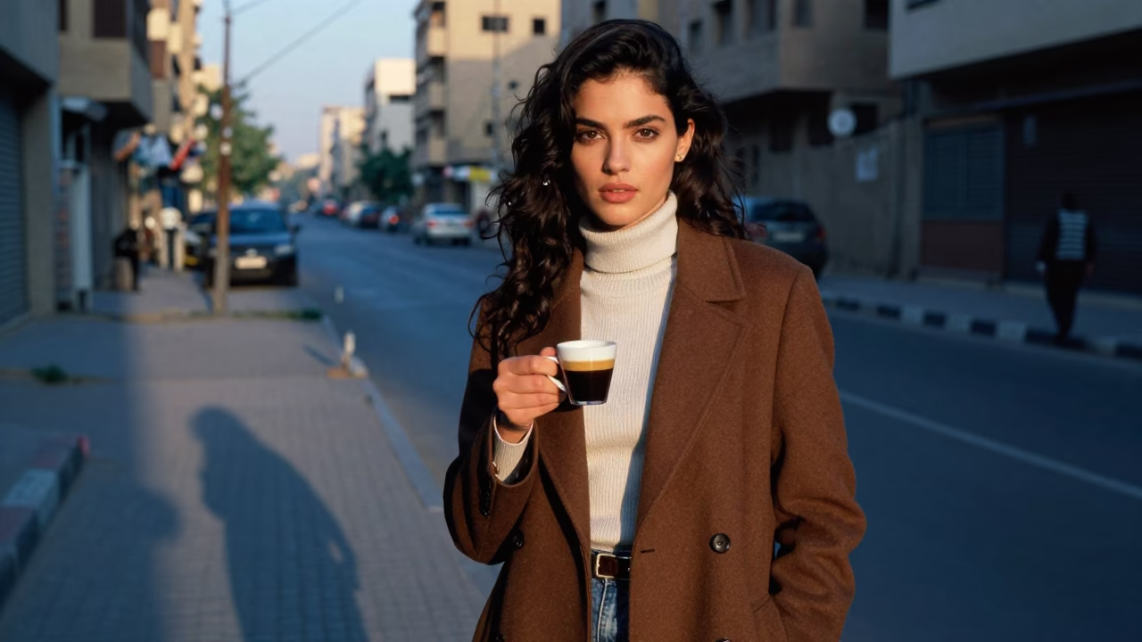 Model at Sunrise Light in Cairo in in Cairo, Egypt