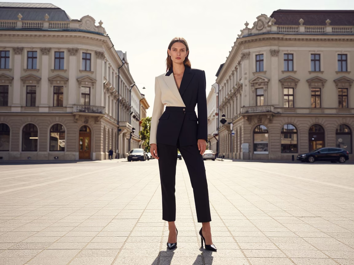 Model at The Flat Glare Of Noon Light in Budapest in in Budapest, Hungary